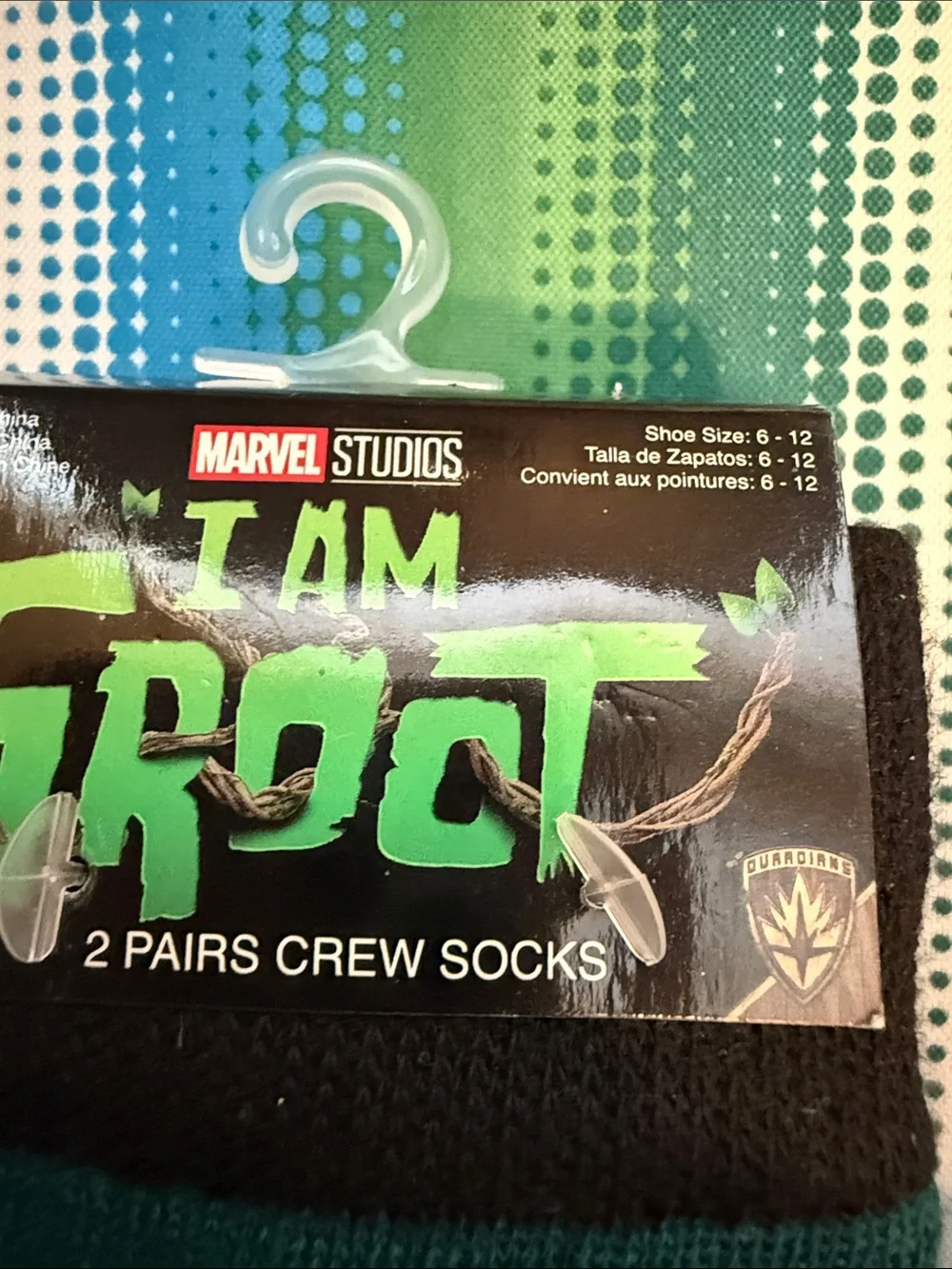 Disney Baby Yoda & Groot Crew Socks - Blue, Green, Tan, Black